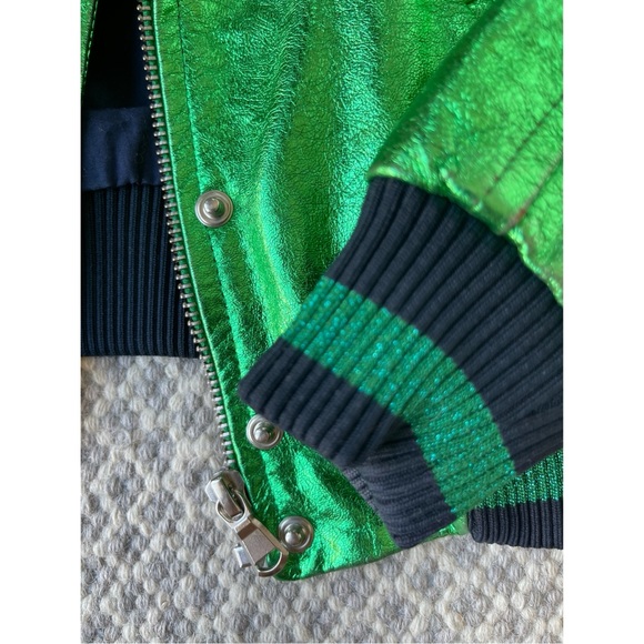 🔥KIDS Bonpoint Metallic Leather Bomber Jacket🔥 - Picture 5 of 6